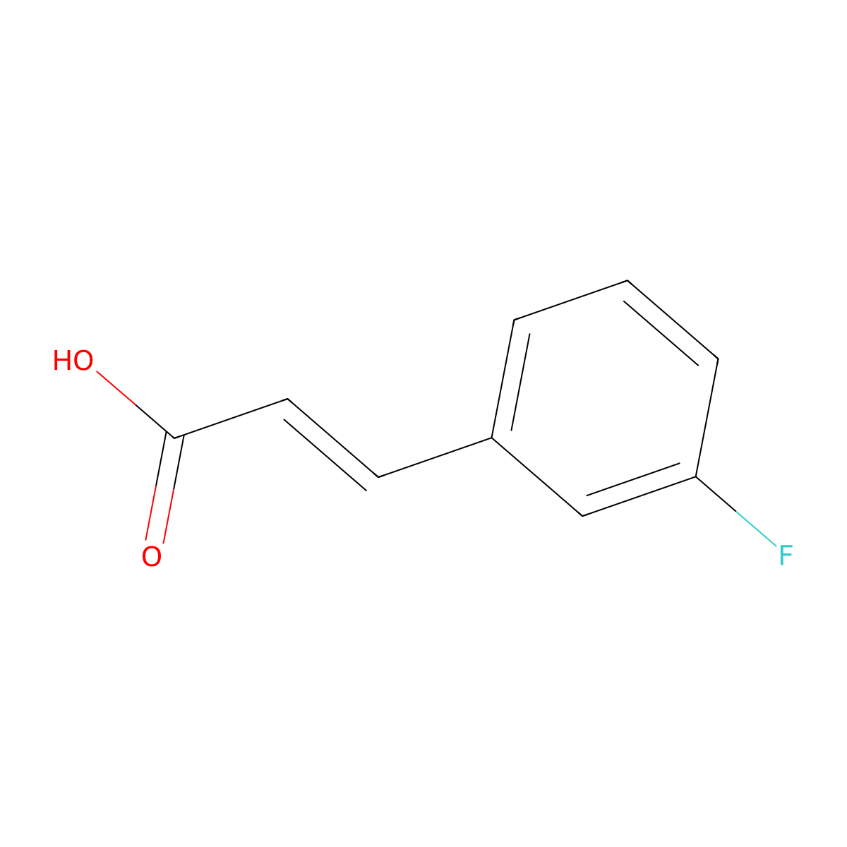 3-(3-Fluorophenyl)-2-propenoic acid molecular structure, CAS 458-46-8