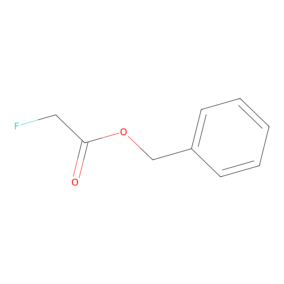 Phenylmethyl 2-fluoroacetate molecular structure, CAS 458-77-5