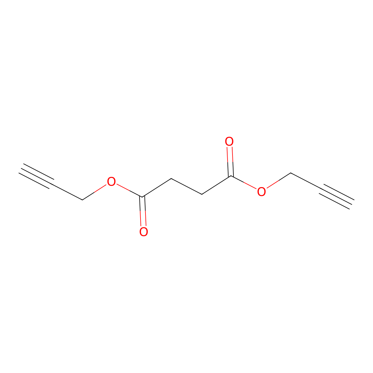 Diprop-2-ynyl butanedioate molecular structure, CAS 4580-40-9