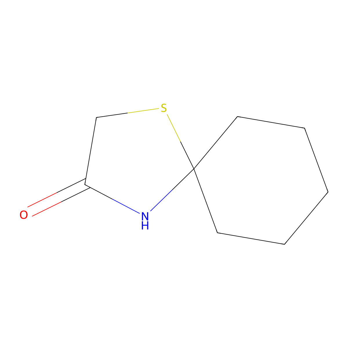 1-Thia-4-azaspiro[4.5]decan-3-one molecular structure, CAS 4580-63-6