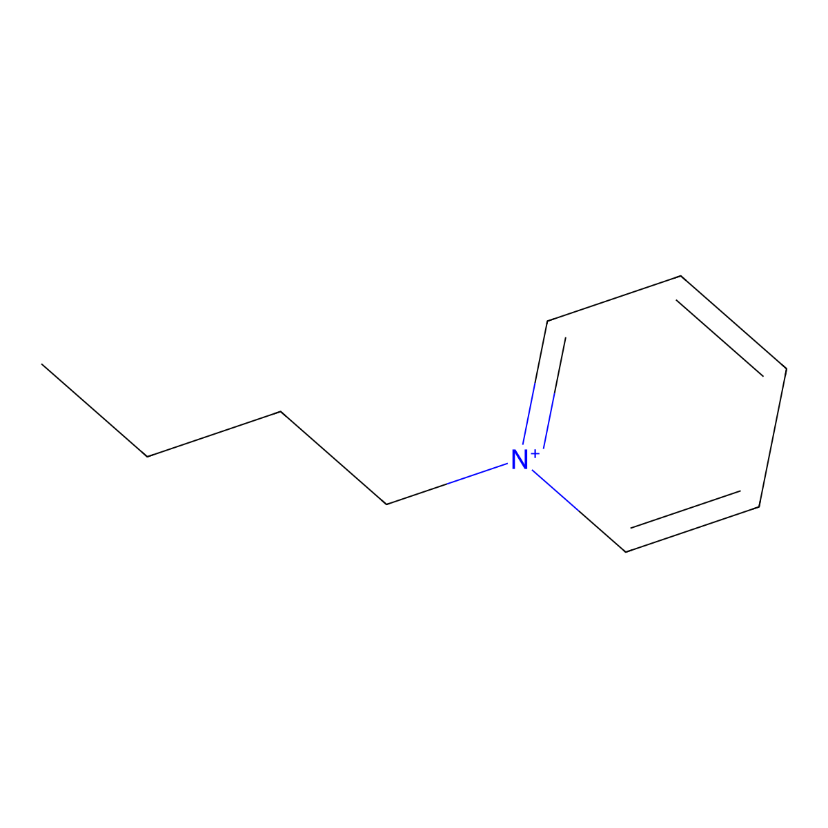 Butylpyridinium molecular structure, CAS 45806-95-9