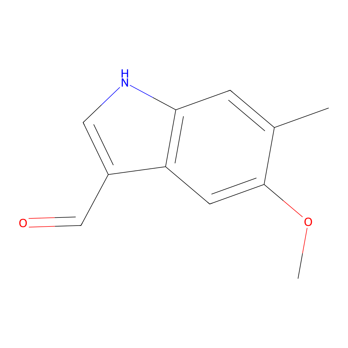 5-methoxy-6-methyl-1H-indole-3-carbaldehyde molecular structure, CAS 4581-84-4