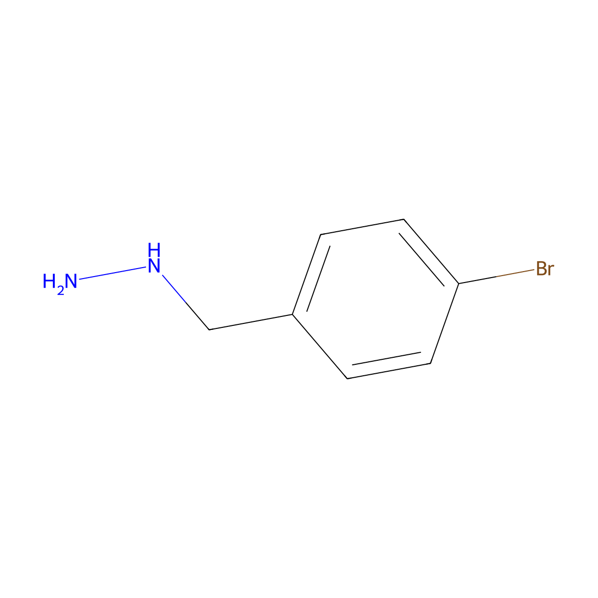 4-Bromobenzylhydrazine molecular structure, CAS 45811-94-7