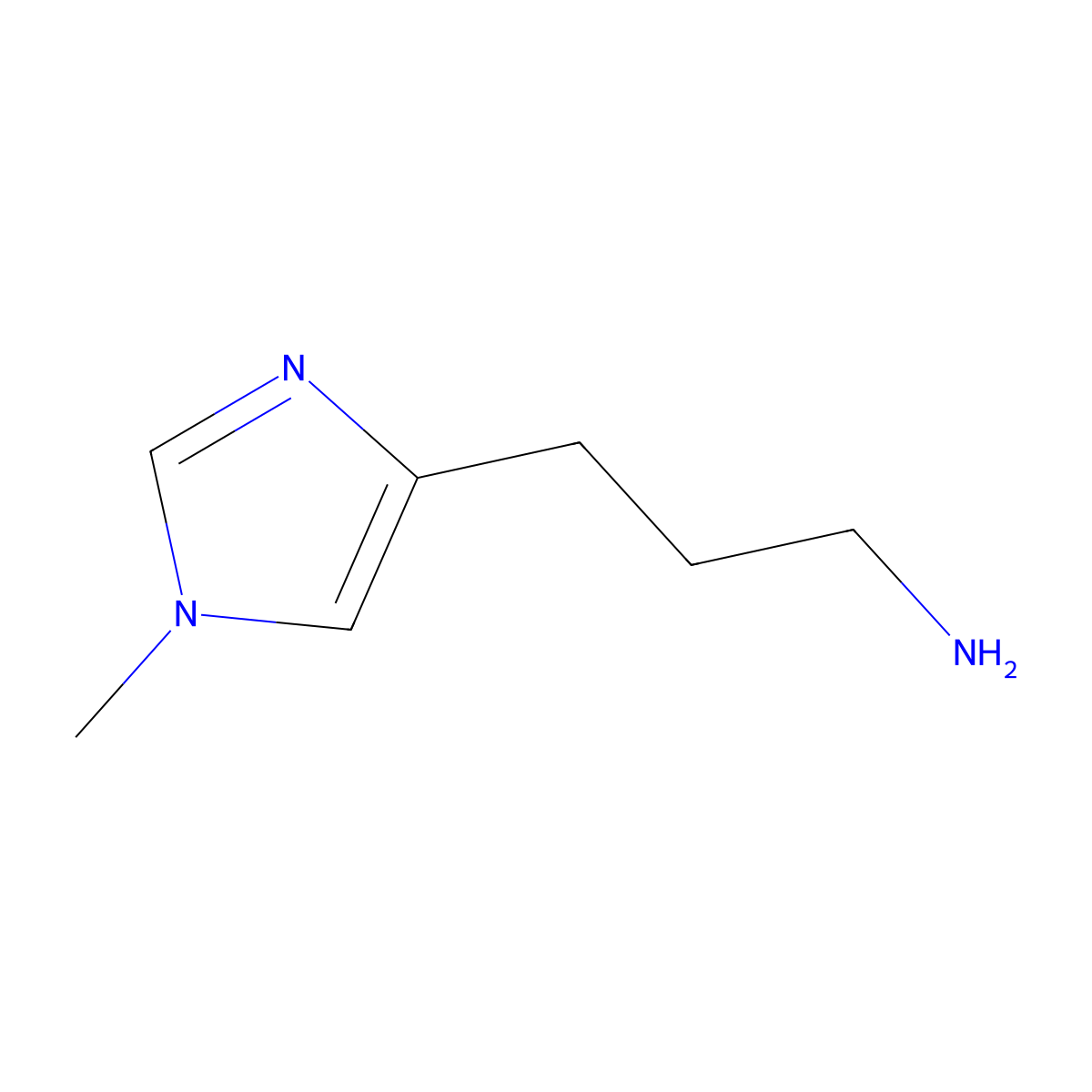 3-(1-methyl-1H-imidazol-4-yl)propan-1-amine molecular structure, CAS 45813-20-5