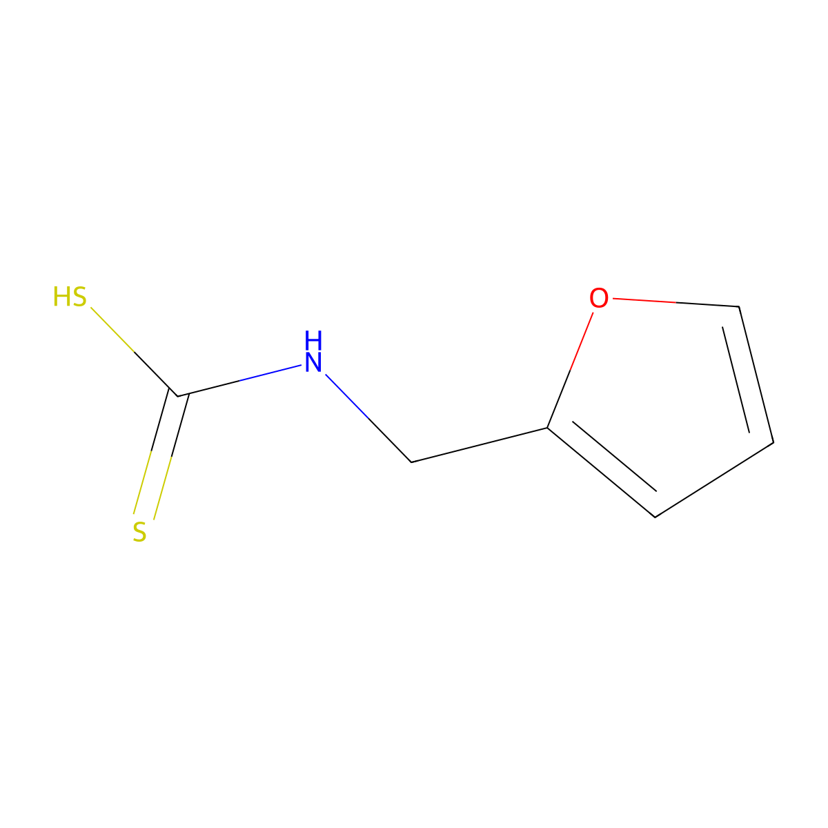 2-Furylmethylcarbamodithioic acid molecular structure, CAS 45815-80-3