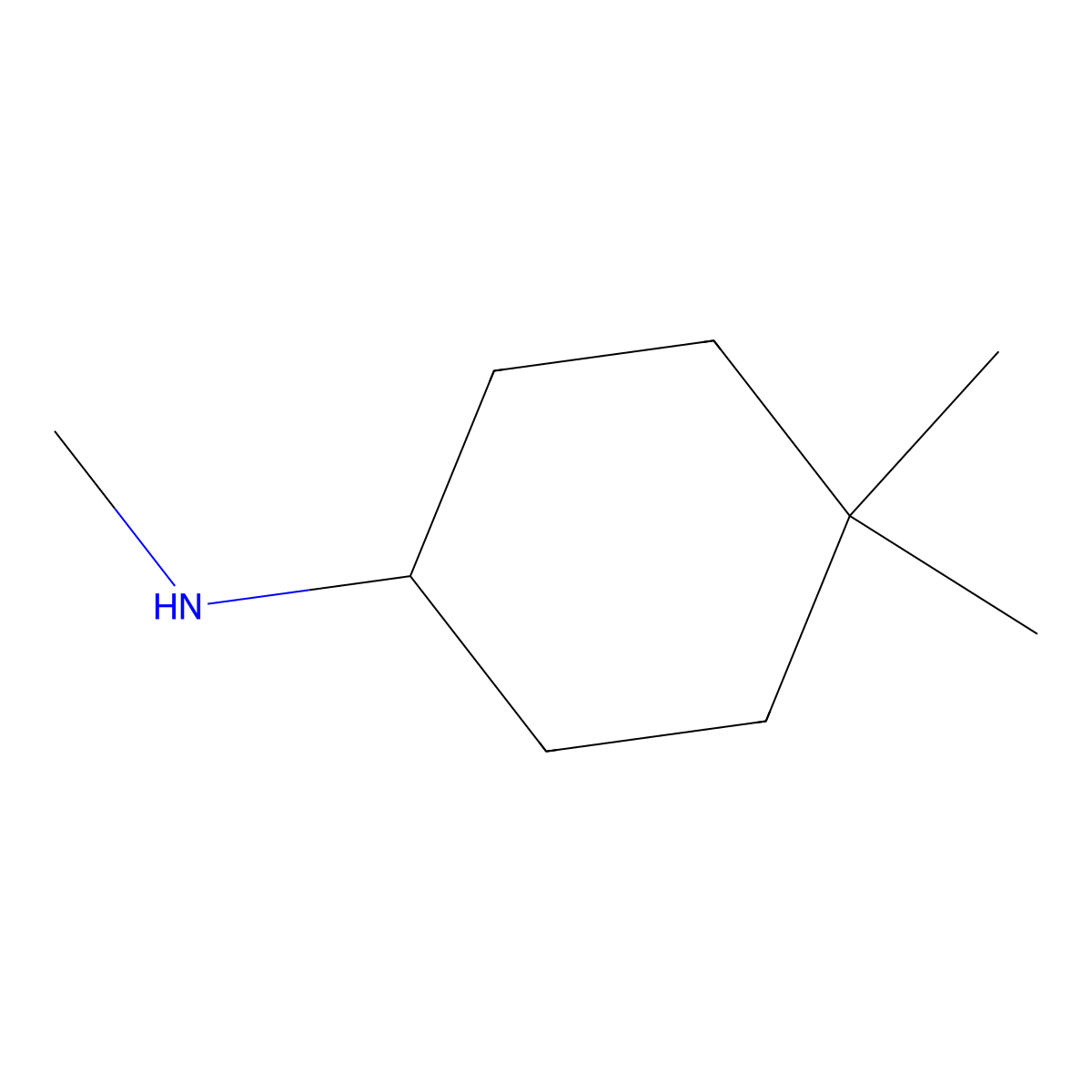 N,4,4-trimethylcyclohexan-1-amine molecular structure, CAS 45815-91-6