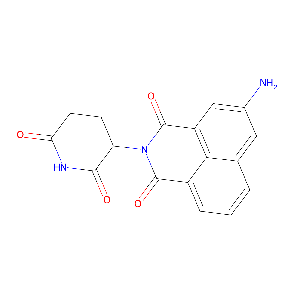 5-amino-2-(2,6-dioxopiperidin-3-yl)-1H-benzo[de]isoquinoline-1,3(2H)-dione molecular structure, CAS 458151-38-7