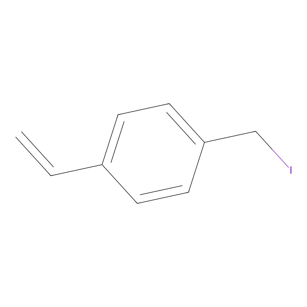 1-Ethenyl-4-(iodomethyl)benzene molecular structure, CAS 45817-37-6
