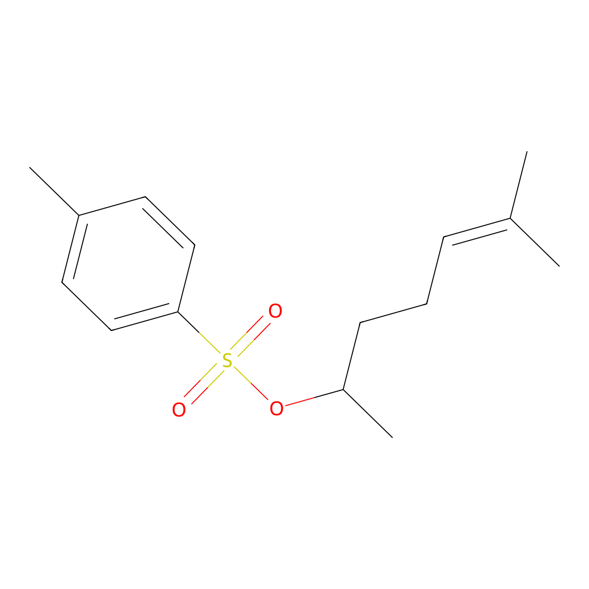 1,5-Dimethyl-4-hexenyl 4-methylbenzenesulfonate molecular structure, CAS 4582-61-0