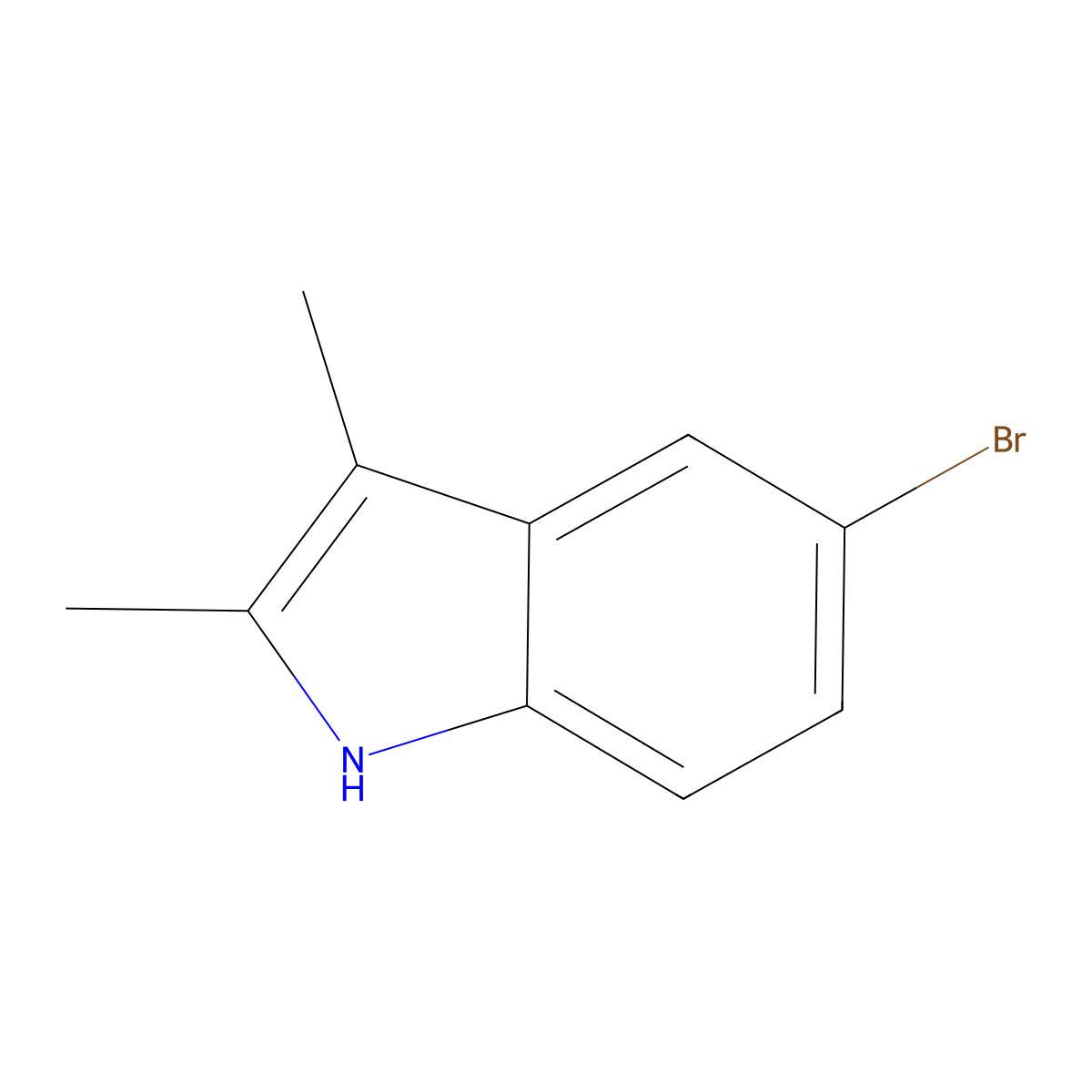 5-Bromo-2,3-dimethyl-1H-indole molecular structure, CAS 4583-55-5