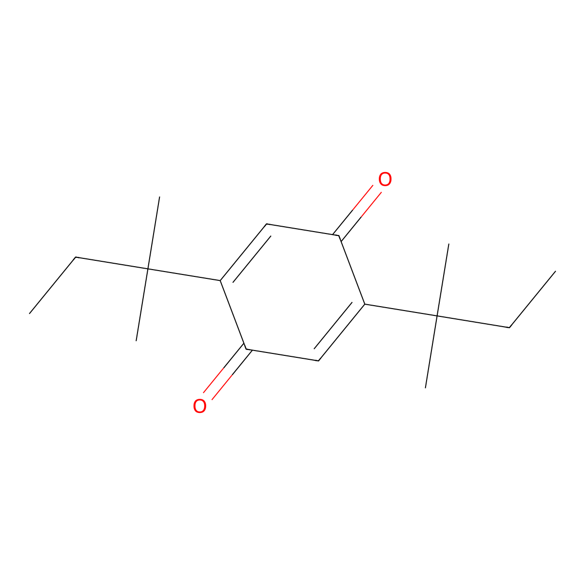 2,5-Bis(1,1-dimethylpropyl)-2,5-cyclohexadiene-1,4-dione molecular structure, CAS 4584-63-8