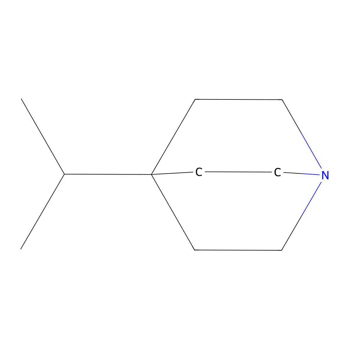 1-Azabicyclo(2.2.2)octane, 4-(1-methylethyl)- molecular structure, CAS 45842-68-0