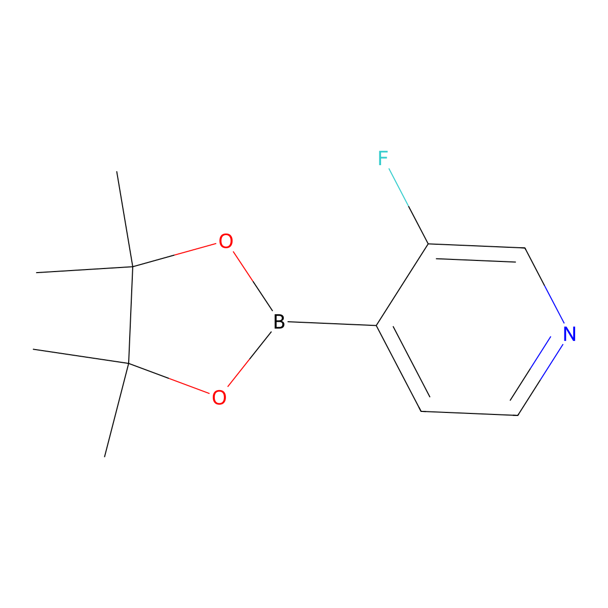 3-Fluoro-4-pyridineboronic acid pinacol ester molecular structure, CAS 458532-88-2