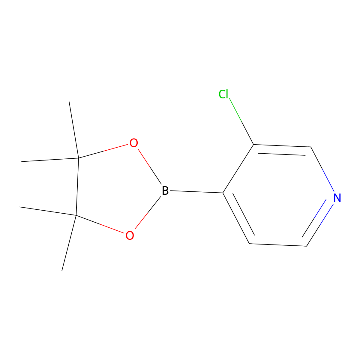 3-Chloro-4-pyridineboronic acid pinacol ester molecular structure, CAS 458532-90-6