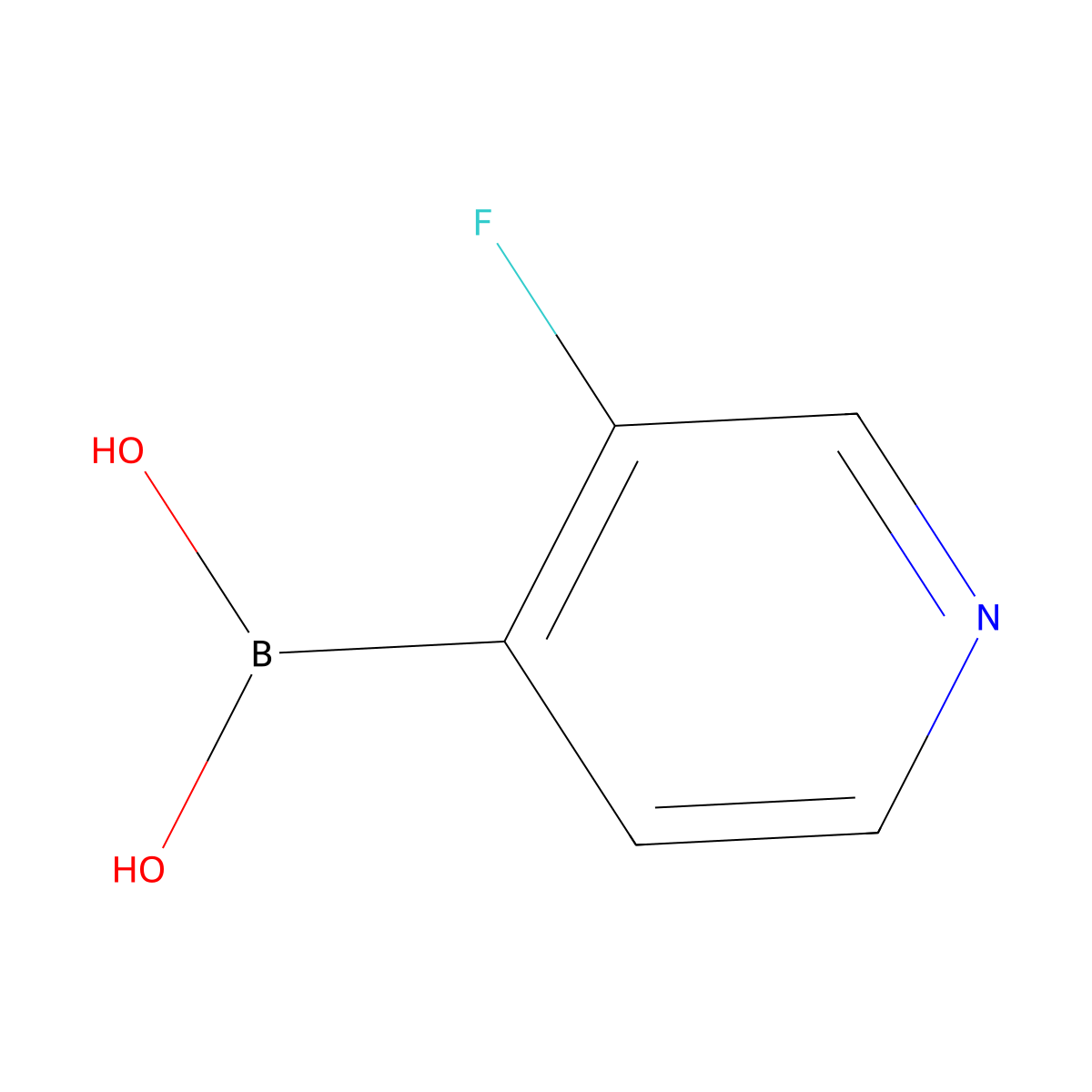3-Fluoropyridine-4-boronic acid molecular structure, CAS 458532-97-3