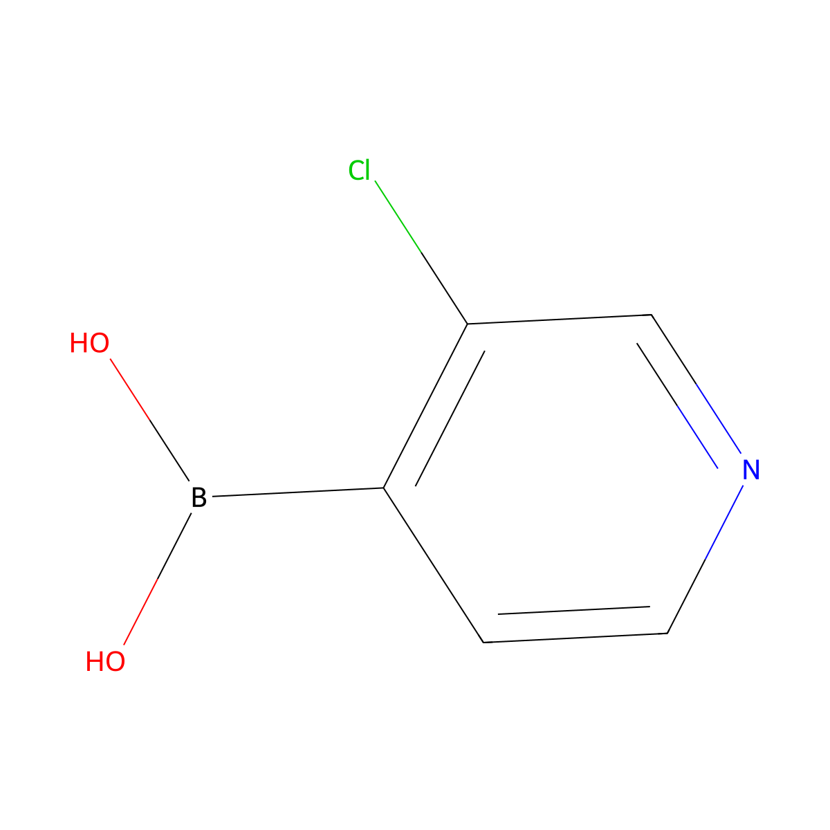 3-Chloro-4-pyridineboronic acid molecular structure, CAS 458532-98-4