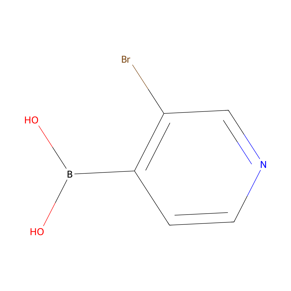 3-Bromopyridin-4-ylboronic acid molecular structure, CAS 458532-99-5