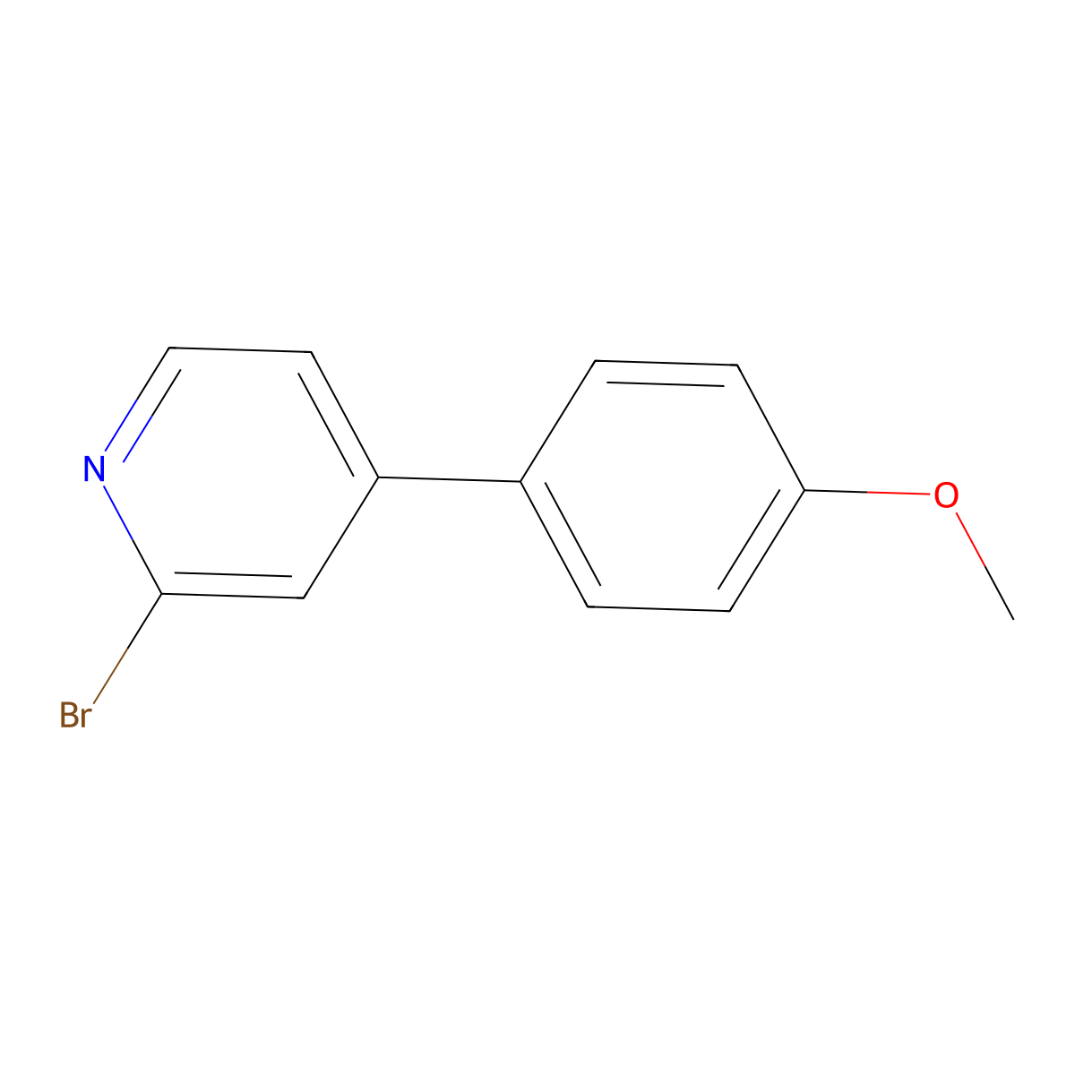 Pyridine, 2-bromo-4-(4-methoxyphenyl)- molecular structure, CAS 458533-01-2