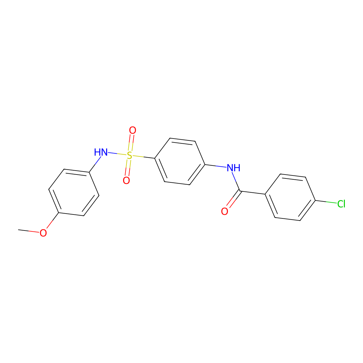 4-chloro-N-[4-[(4-methoxyphenyl)sulfamoyl]phenyl]benzamide molecular structure, CAS 458535-13-2