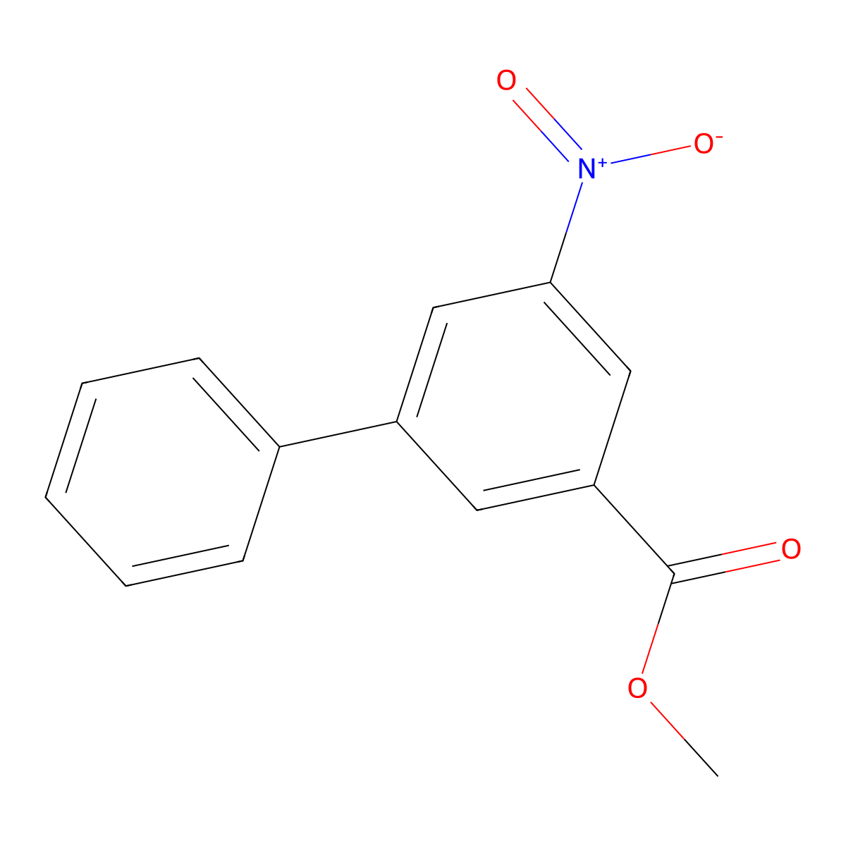 Methyl 3-nitro-5-phenylbenzoate molecular structure, CAS 458537-98-9