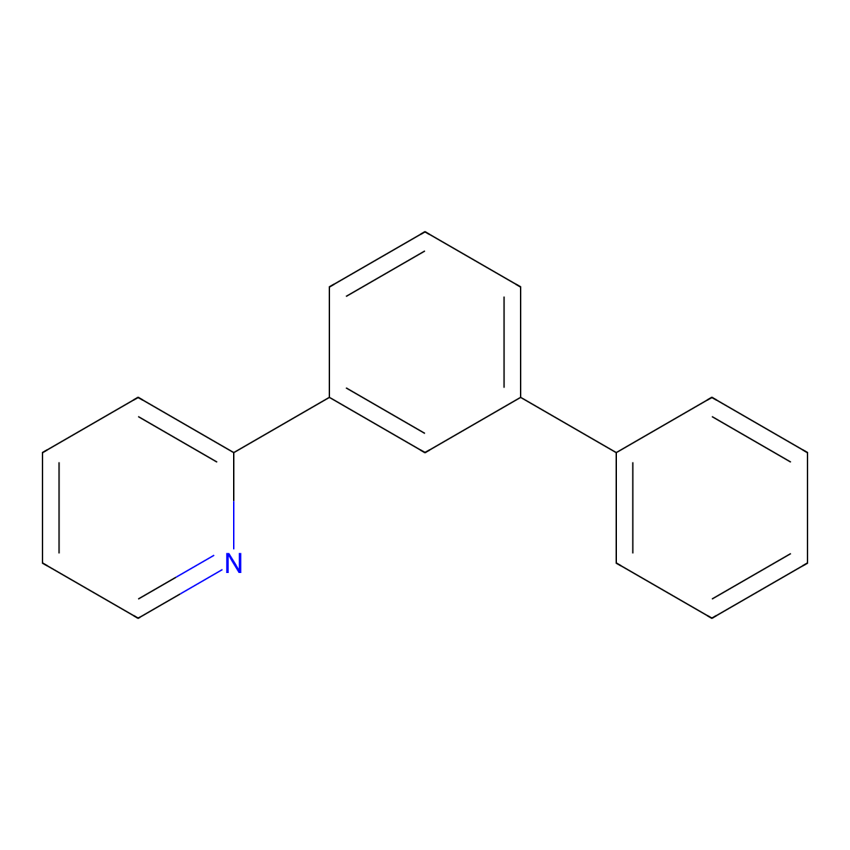 Pyridine, 2-[1,1'-biphenyl]-3-yl- molecular structure, CAS 458541-39-4