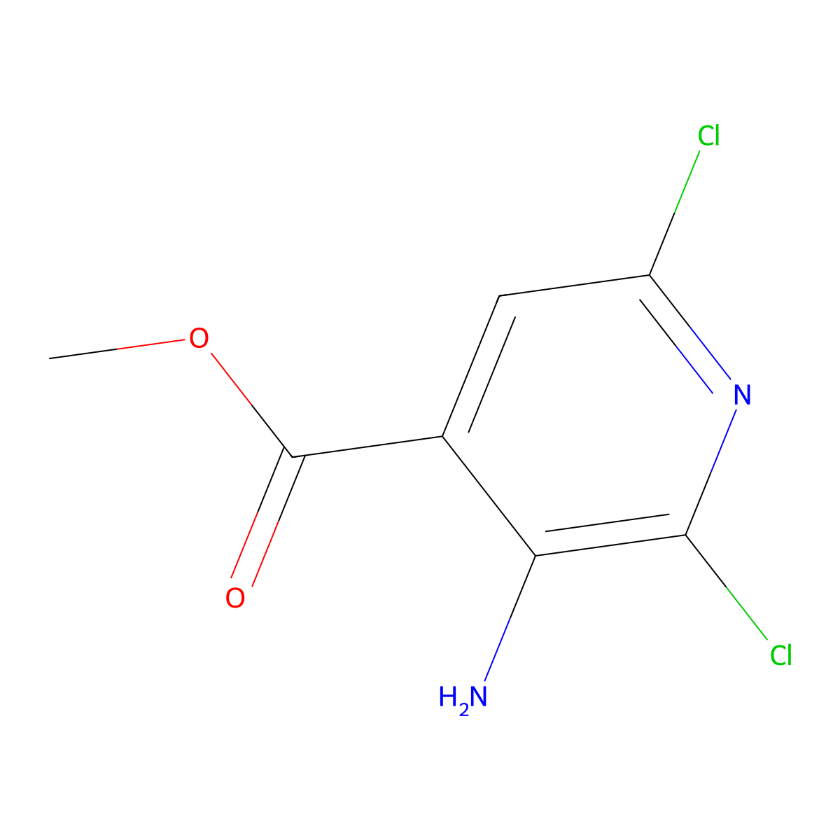 Methyl 3-Amino-2,6-dichloroisonicotinate molecular structure, CAS 458543-81-2