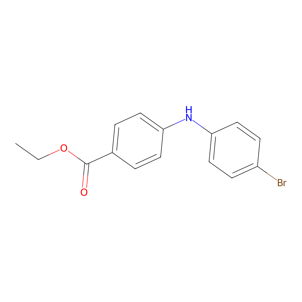 N-(4-Bromophenyl-N-(4-carbethoxyphenyl)amine molecular structure, CAS 458550-44-2