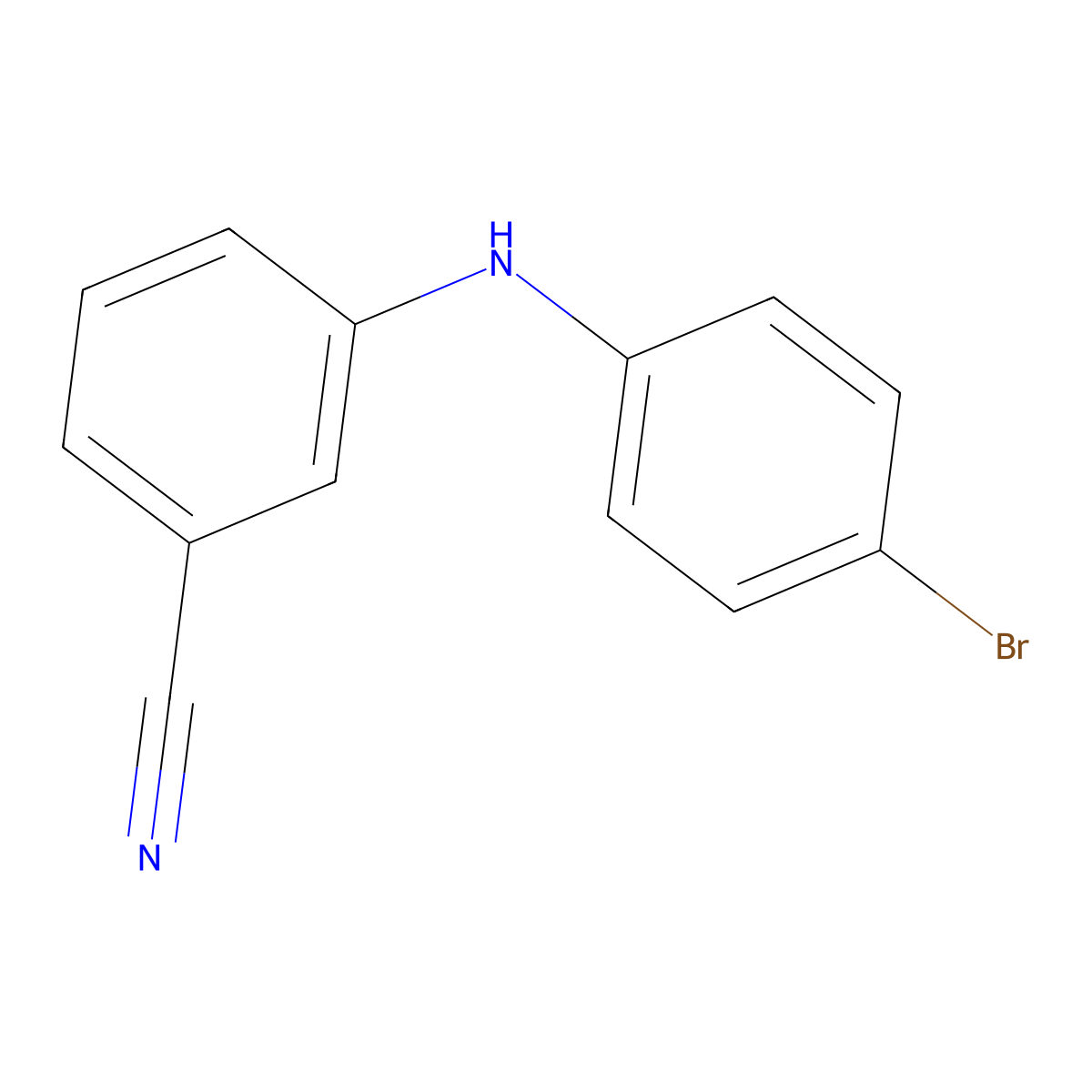 3-(4-Bromoanilino)benzonitrile molecular structure, CAS 458550-45-3