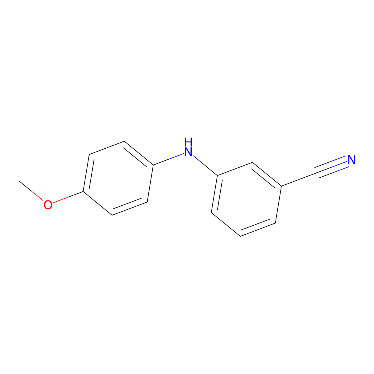 3-(4-Methoxyanilino)benzonitrile molecular structure, CAS 458550-48-6