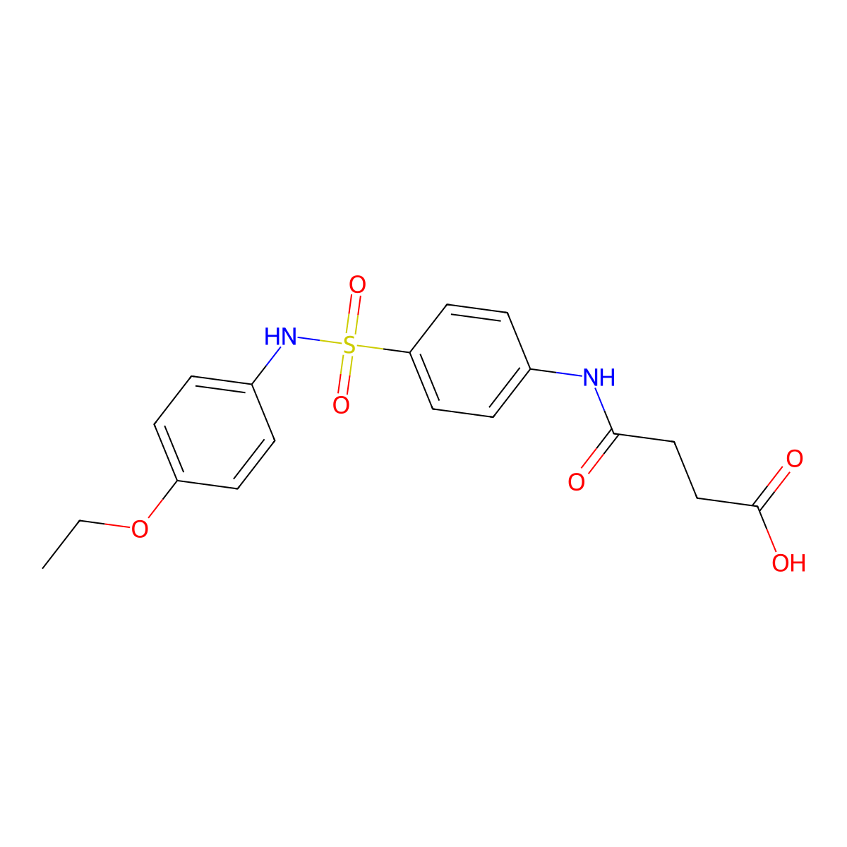 3-[N-(4-{[(4-ethoxyphenyl)amino]sulfonyl}phenyl)carbamoyl]propanoic acid molecular structure, CAS 458553-78-1