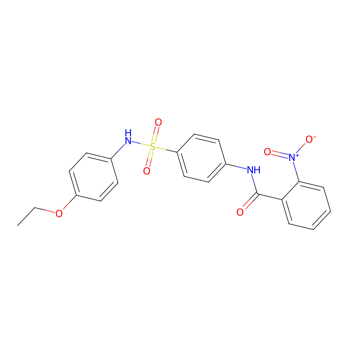 N-[4-[(4-ethoxyphenyl)sulfamoyl]phenyl]-2-nitrobenzamide molecular structure, CAS 458553-81-6