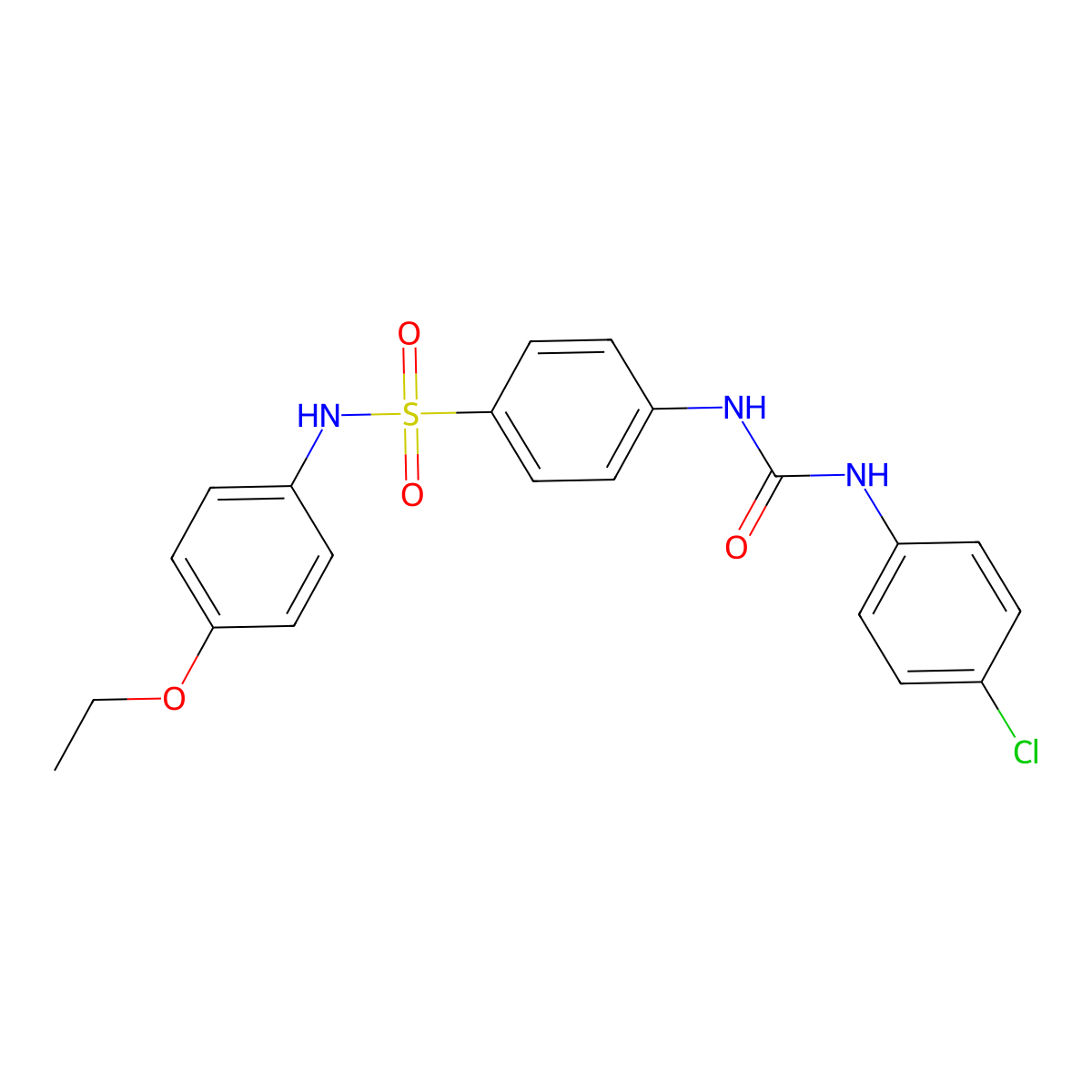 1-(4-Chlorophenyl)-3-[4-[(4-ethoxyphenyl)sulfamoyl]phenyl]urea molecular structure, CAS 458553-83-8