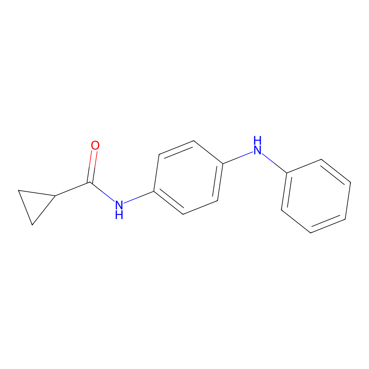 N-(4-anilinophenyl)cyclopropanecarboxamide molecular structure, CAS 458554-43-3