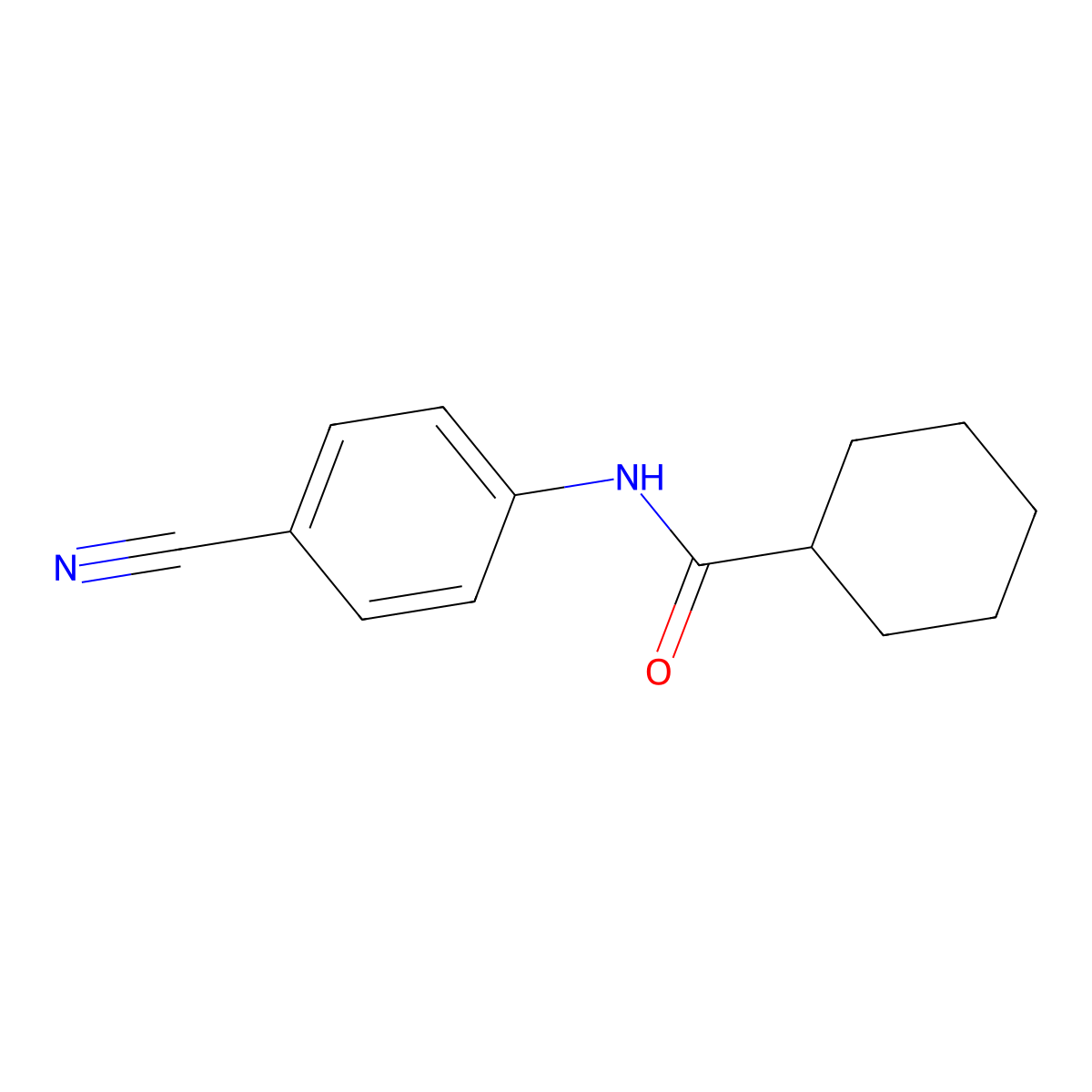N-(4-cyanophenyl)cyclohexanecarboxamide molecular structure, CAS 458554-49-9
