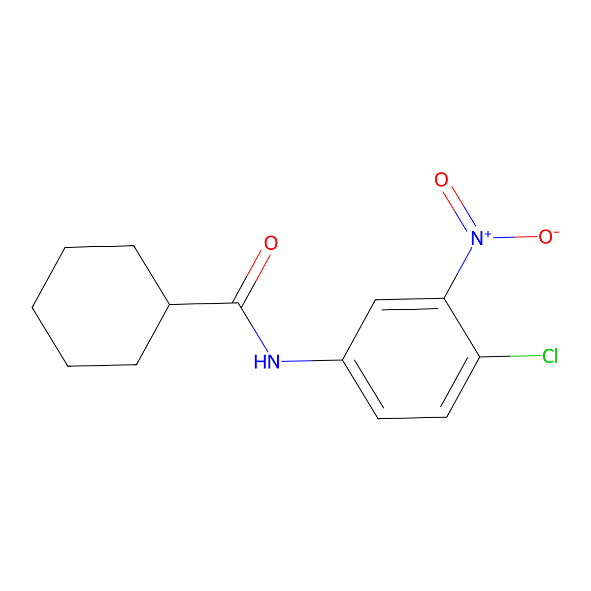 N-(4-chloro-3-nitrophenyl)cyclohexanecarboxamide molecular structure, CAS 458554-50-2
