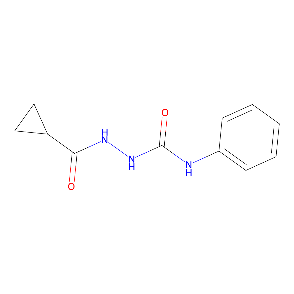 1-(Cyclopropanecarbonylamino)-3-phenylurea molecular structure, CAS 458554-58-0