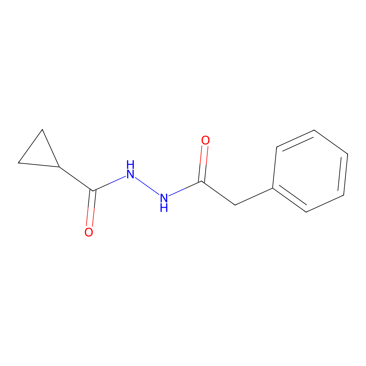 N'-(2-phenylacetyl)cyclopropanecarbohydrazide molecular structure, CAS 458554-84-2