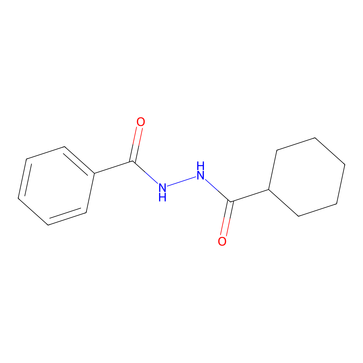 N'-(cyclohexylcarbonyl)benzohydrazide molecular structure, CAS 458555-12-9