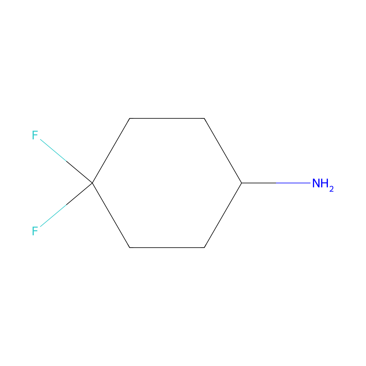 (4,4-Difluorocyclohexyl)amine molecular structure, CAS 458566-84-2