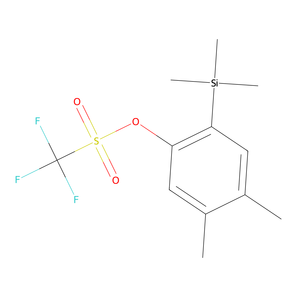 4,5-Dimethyl-2-(trimethylsilyl)phenyl trifluoromethanesulfonate molecular structure, CAS 458566-99-9