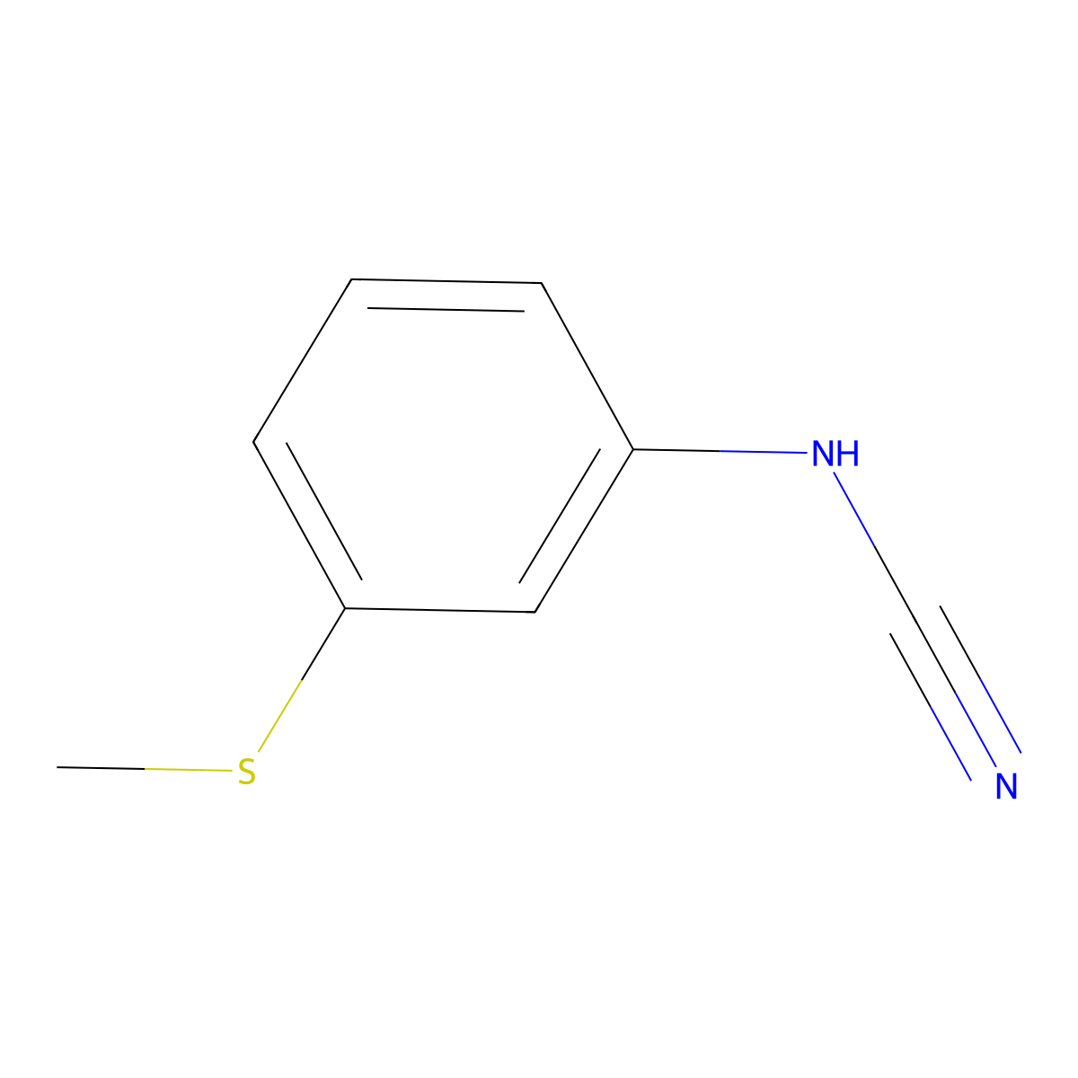 3-(Methylthio)phenylcyanamide molecular structure, CAS 458567-42-5