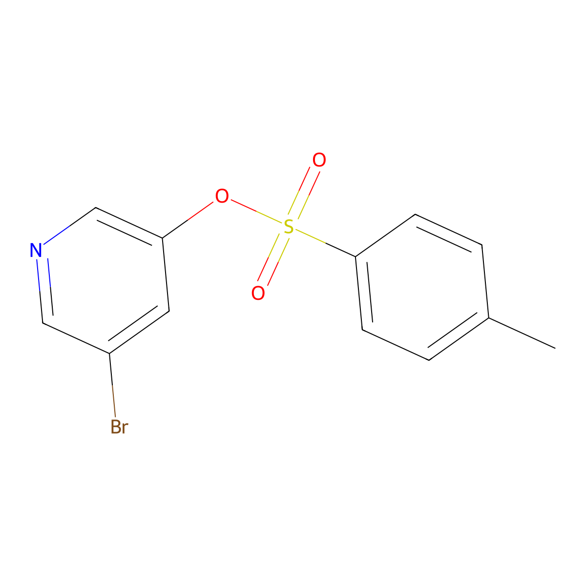 5-Bromopyridin-3-yl 4-methylbenzene-1-sulfonate molecular structure, CAS 458569-33-0