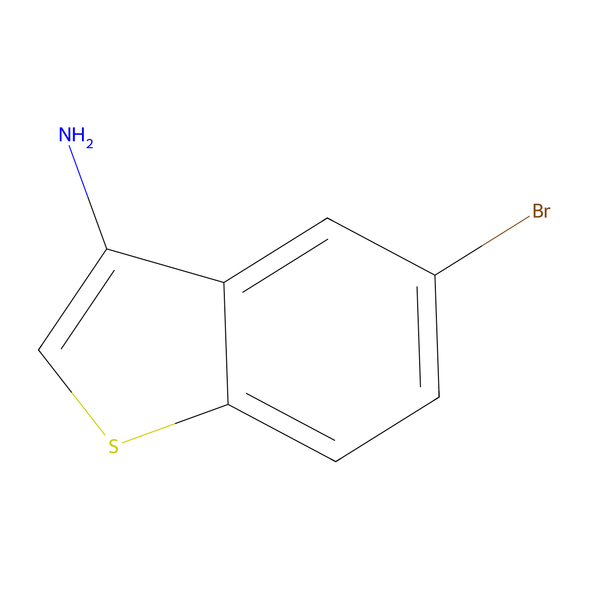 5-Bromobenzo[b]thiophen-3-amine molecular structure, CAS 45859-82-3