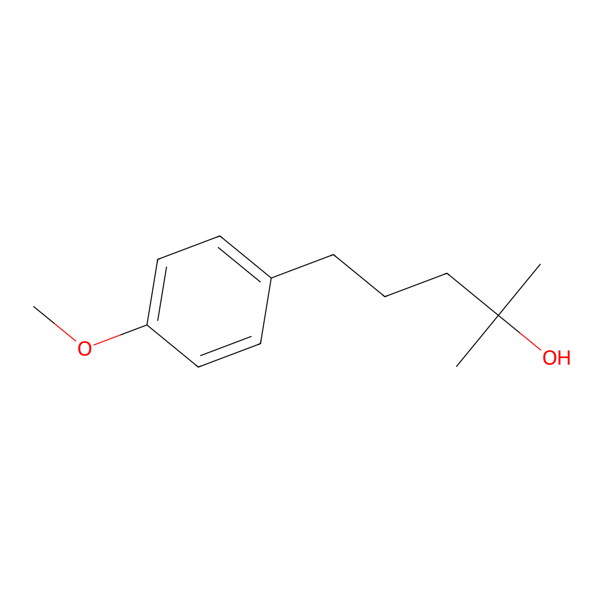 5-(4-Methoxyphenyl)-2-methylpentan-2-ol molecular structure, CAS 4586-90-7