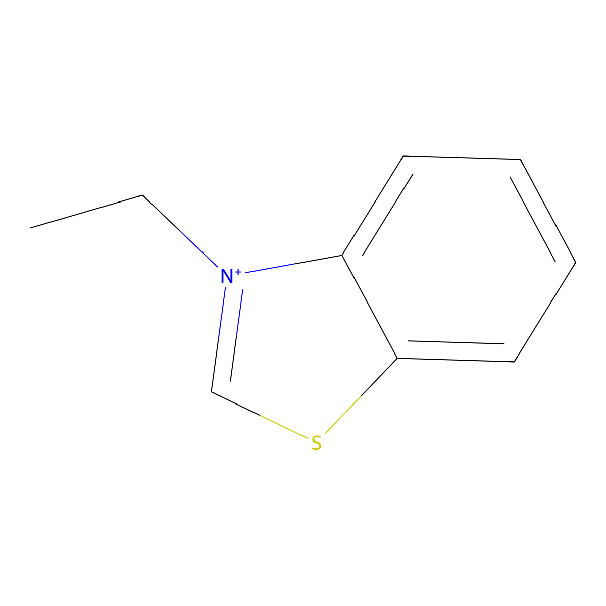 3-Ethyl-1,3-benzothiazol-3-ium molecular structure, CAS 45861-85-6