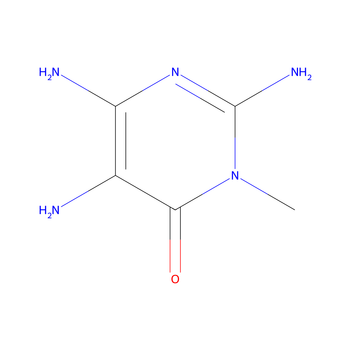 2,5,6-Triamino-3-methylpyrimidin-4(3H)-one molecular structure, CAS 45864-29-7
