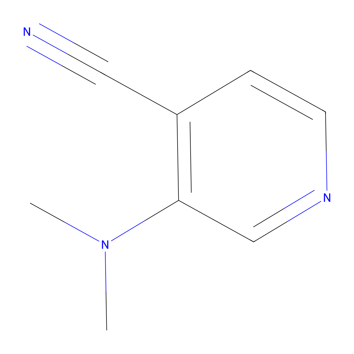 3-(Dimethylamino)pyridine-4-carbonitrile molecular structure, CAS 45865-67-6
