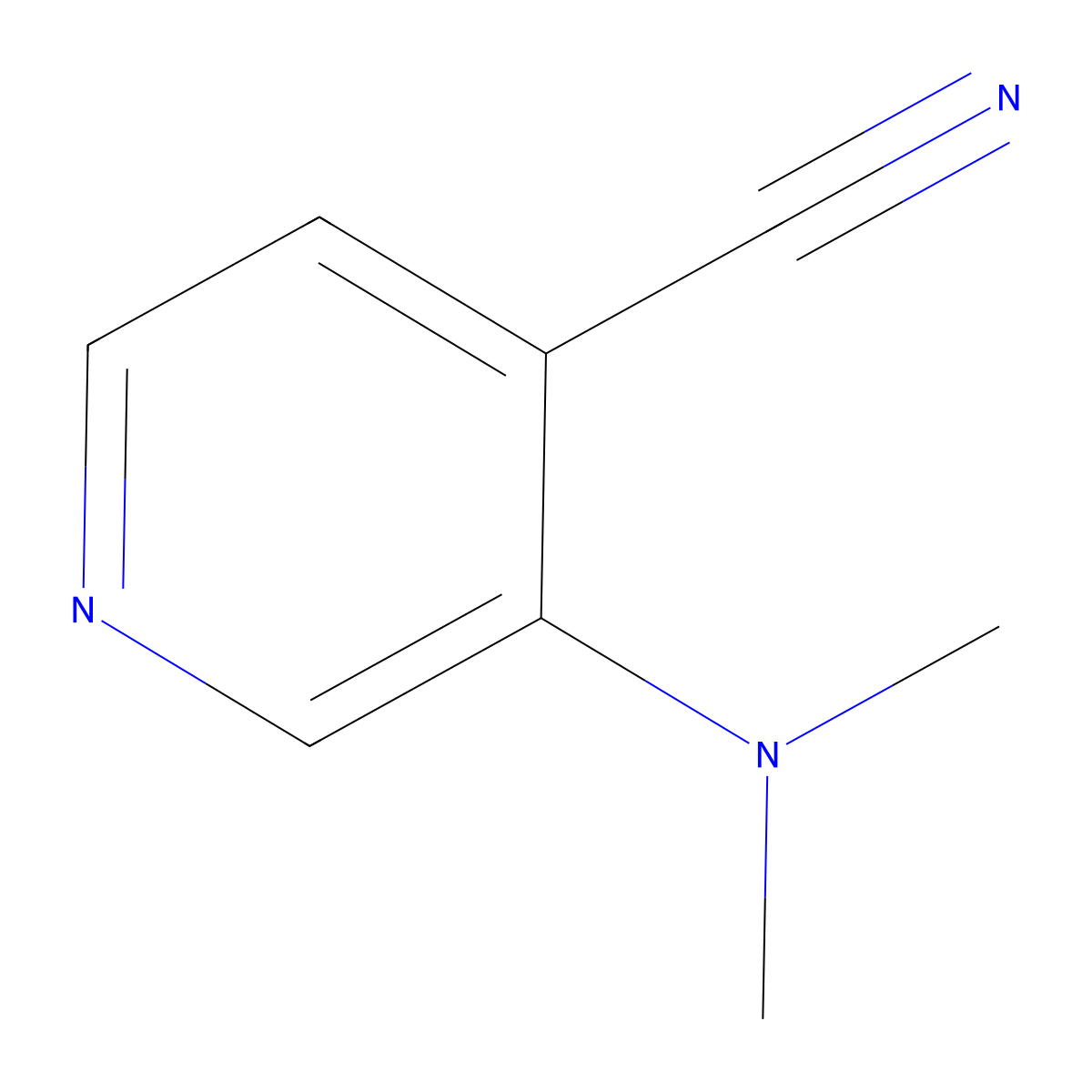 3-(Dimethylamino)pyridine-4-carbonitrile molecular structure, CAS 45865-67-6