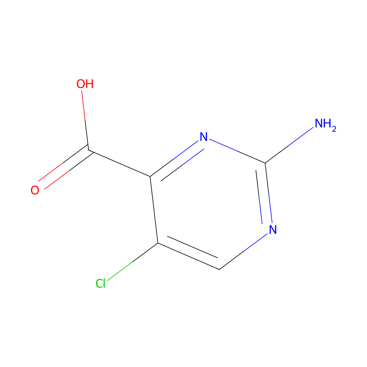 2-Amino-5-chloropyrimidine-4-carboxylic acid molecular structure, CAS 45867-11-6
