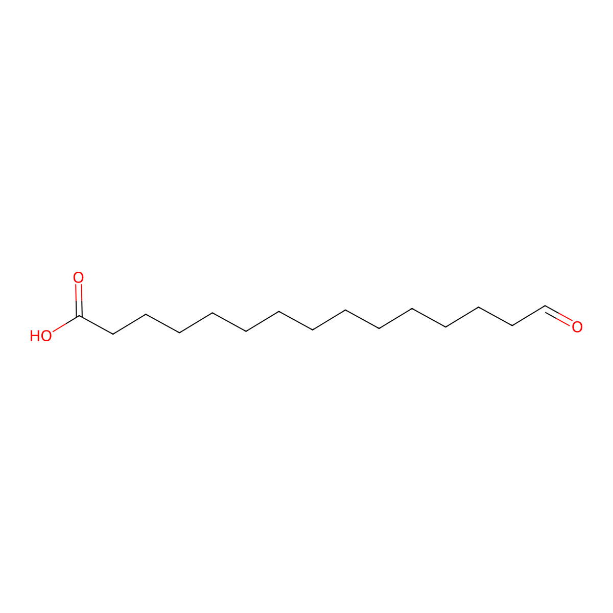 15-Oxopentadecanoic acid molecular structure, CAS 4587-29-5